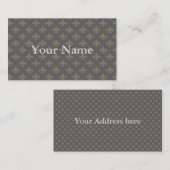 Fleur de lis Pattern + uw afbeelding of tekst Visitekaartje (Voorkant / Achterkant)