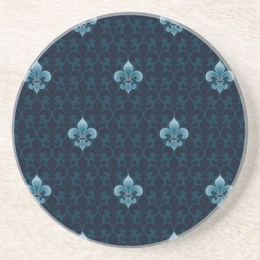 Fleur De Lis Pattern Zandsteen Onderzetter (Voorkant)