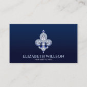 Fleur-de-lis Pearl Ornament Visitekaartje (Voorkant)