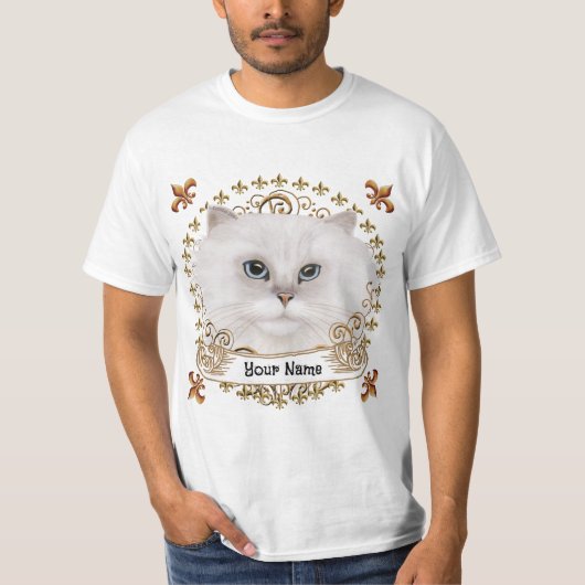 Fleur De Lis  Persian Cat  T-shirt (Voorkant)