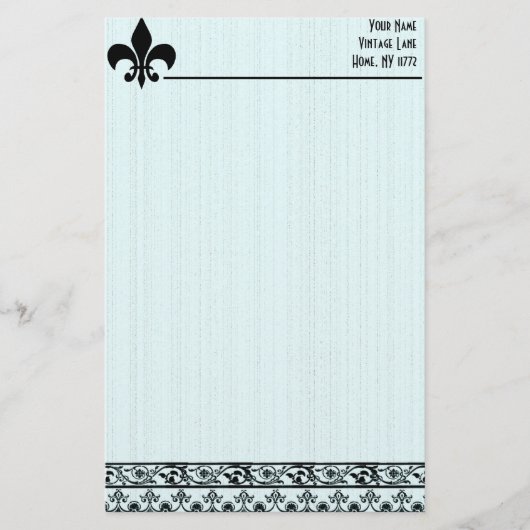 Fleur De Lis Personal Stationery Briefpapier (Voorkant)