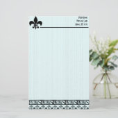 Fleur De Lis Personal Stationery Briefpapier (Staand voorkant)