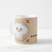 Fleur De Lis Perzische kat Mok (Voorkant links)