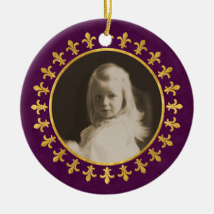 Fleur-de-lis Photo Lijst Keramisch Ornament