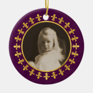 Fleur-de-lis Photo Lijst Keramisch Ornament