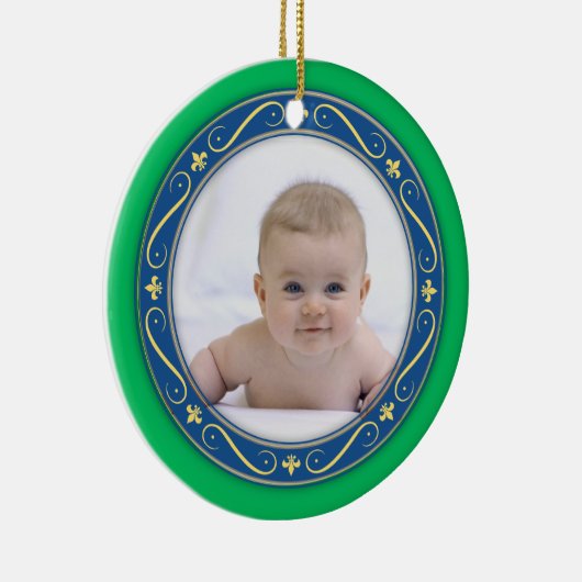 Fleur de lis Photo Ornament (Rechts)