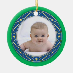 Fleur de lis Photo Ornament