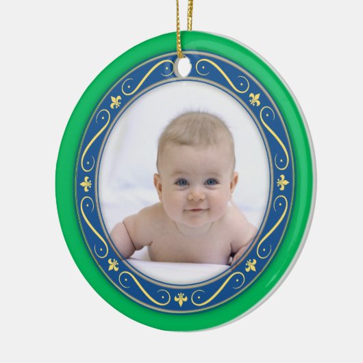 Fleur de lis Photo Ornament (Links)