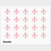 Fleur de lis Pink Gingham stickers (Vel)