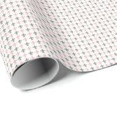 Fleur de Lis Pink Grey Cadeaupapier (Rol Hoek)