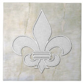 Fleur-de-lis Plaster Kijk Tegeltje (Voorkant)
