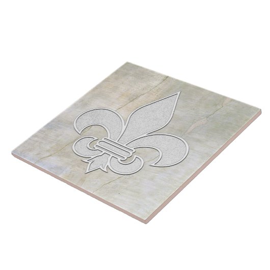 Fleur-de-lis Plaster Kijk Tegeltje (Zijkant)