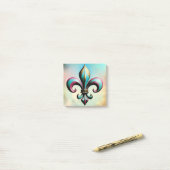Fleur de lis Post-it Notes (Op bureau)