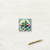 Fleur de lis Post-it Notes (Op bureau)