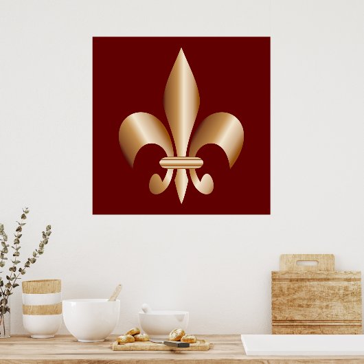 Fleur de lis poster (Keuken)