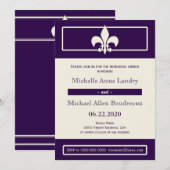 Fleur de Lis Poster stijl repetitie diner Kaart (Voorkant / Achterkant)