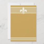 Fleur de Lis Poster Style Rehearsal Dinner Kaart (Achterkant)