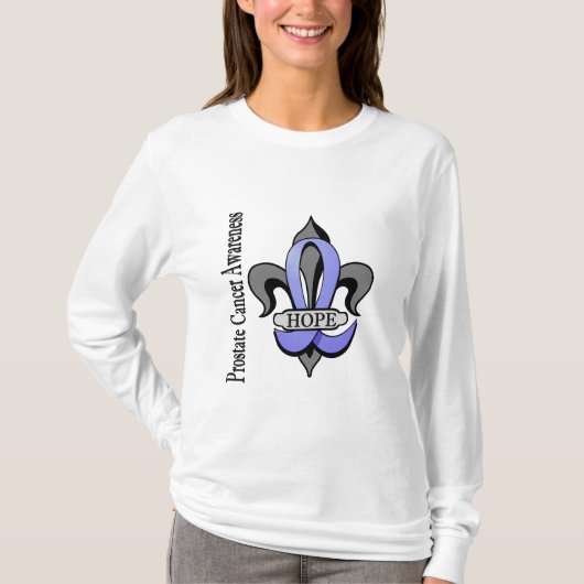 Fleur De Lis Prostate Cancer Hope T-shirt (Voorkant)