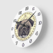 Fleur De Lis Pug klok (Hoek)