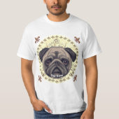 Fleur De Lis Pug T-shirt (Voorkant)