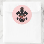 Fleur de lis Queen met boeg Ronde Sticker (Tas)