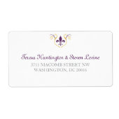 Fleur de Lis Reactie Envelop Label (Voorkant)