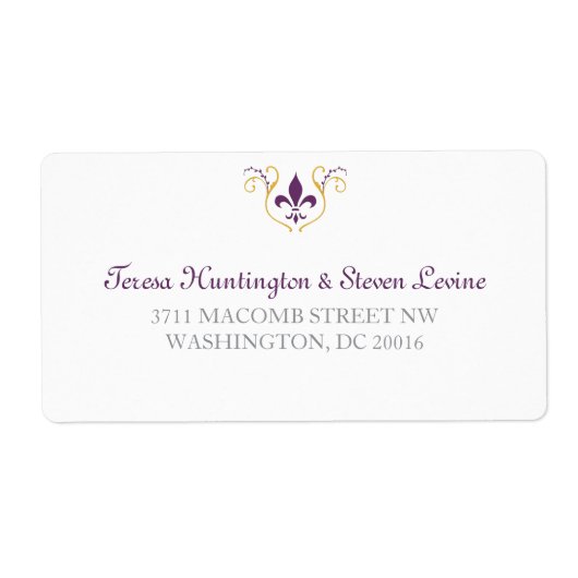 Fleur de Lis Reactie Envelop Label (Voorkant)
