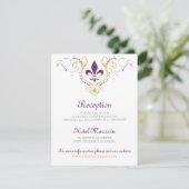 Fleur de Lis Receptie Kaart (Staand voorkant)