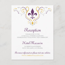 Fleur de Lis Receptie Kaart
