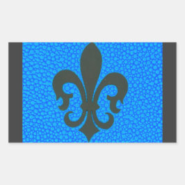 Fleur de Lis Rechthoekige Sticker