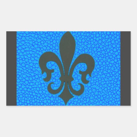 Fleur de Lis Rechthoekige Sticker (Voorkant)