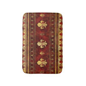 Fleur-de-lis Red Marble en Gold Badmat (Voorkant Verticaal)
