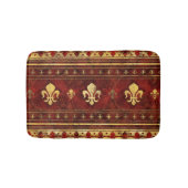 Fleur-de-lis Red Marble en Gold Badmat (Voorkant)