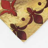 Fleur-de-lis Red Marble en Gold Fleece Deken (Hoek)