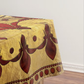 Fleur-de-lis Red Marble en Gold Tafelkleed (Voorbeeld)