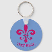 Fleur De Lis Red Sleutelhanger (Voorkant)