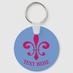 Fleur De Lis Red Sleutelhanger