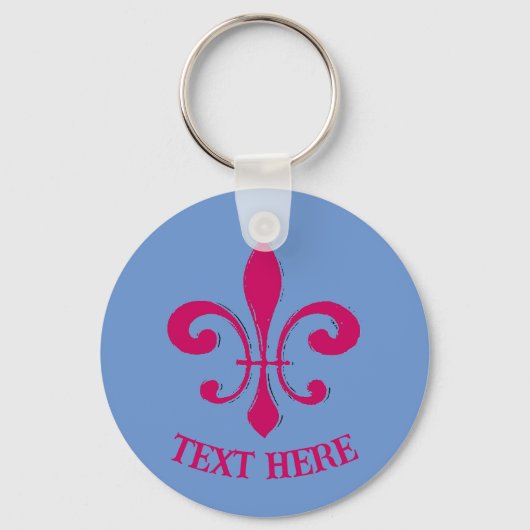 Fleur De Lis Red Sleutelhanger (Voorkant)