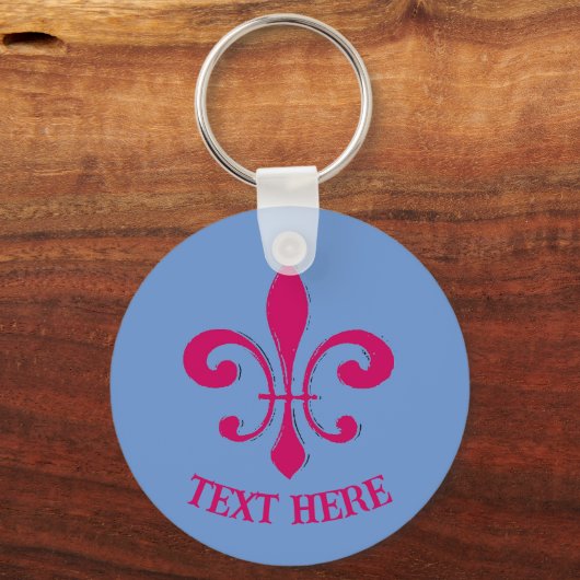 Fleur De Lis Red Sleutelhanger (Voorkant)