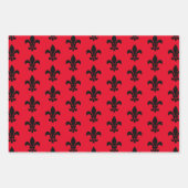 Fleur De Lis Red Wrapping Paper Sheets (Voorkant 2)