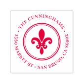 Fleur De Lis |  retouradres Zelfinktende Stempel (Design)