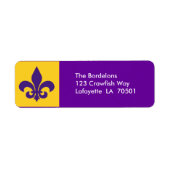 Fleur de Lis Retouradreslabels Etiket (Voorkant)