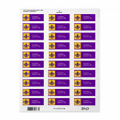 Fleur de Lis Retouradreslabels Etiket (Full Sheet)