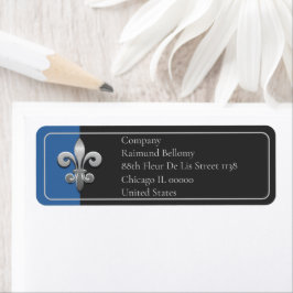 Fleur De Lis Return Address Label