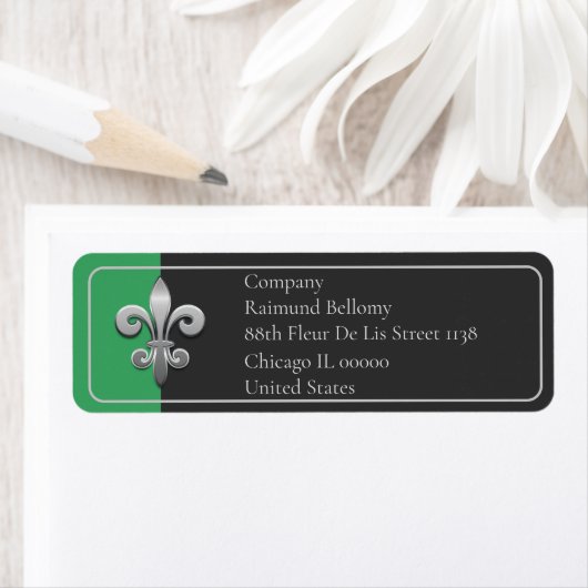 Fleur De Lis Return Address Label (Insitu)