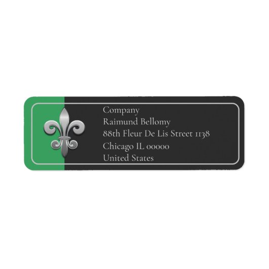 Fleur De Lis Return Address Label (Voorkant)