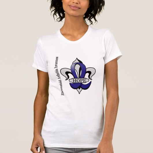 Fleur de Lis reumatoïde artritis Hope T-shirt (Voorkant)