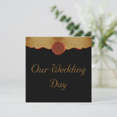 Fleur de Lis Rol Huwelijk Kaart (Staand voorkant)