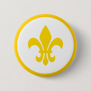 Fleur de Lis Ronde Button 5,7 Cm
