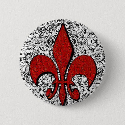 fleur de lis ronde button 5,7 cm (Voorkant)